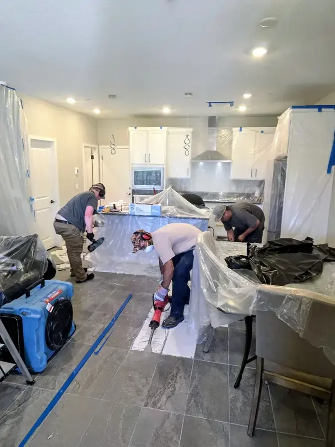 No Sloth Water Damage crew drying a water damaged home in Peoria, AZ