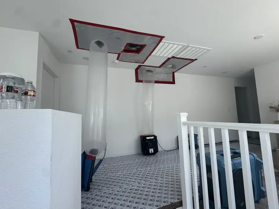 AC condensation overflow damage on a Peoria, AZ ceiling