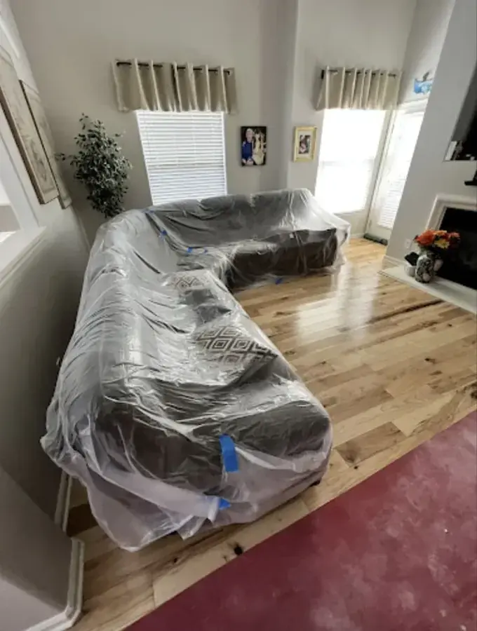 Burst pipe water damage being dried in a Peoria, AZ home